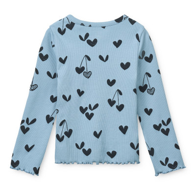 LIEWOOD NIEVE geripptes Langarmshirt Sweethearts / Beach blue