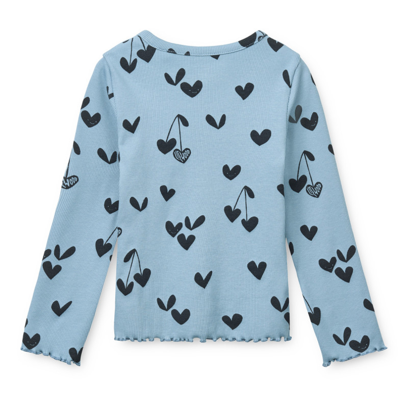 LIEWOOD NIEVE geripptes Langarmshirt Sweethearts / Beach blue