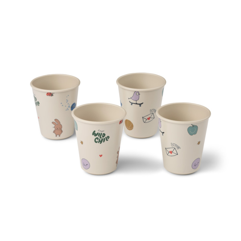 LIEWOOD LANA Kinderbecher 4er-Set Tamtam / Sandy