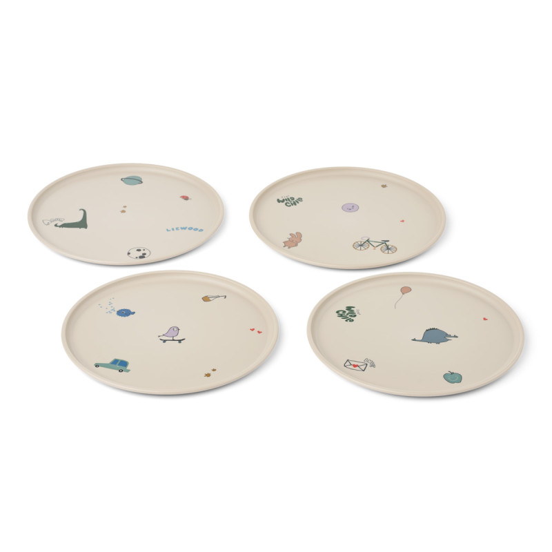 LIEWOOD REMCO Kinderteller 4er-Set Tamtam / Sandy
