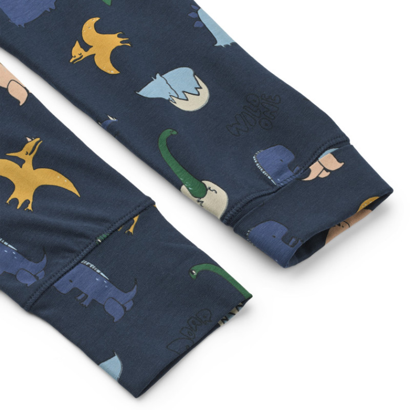 LIEWOOD WILHELM mitwachsender Pyjama Dino roar / Classic navy