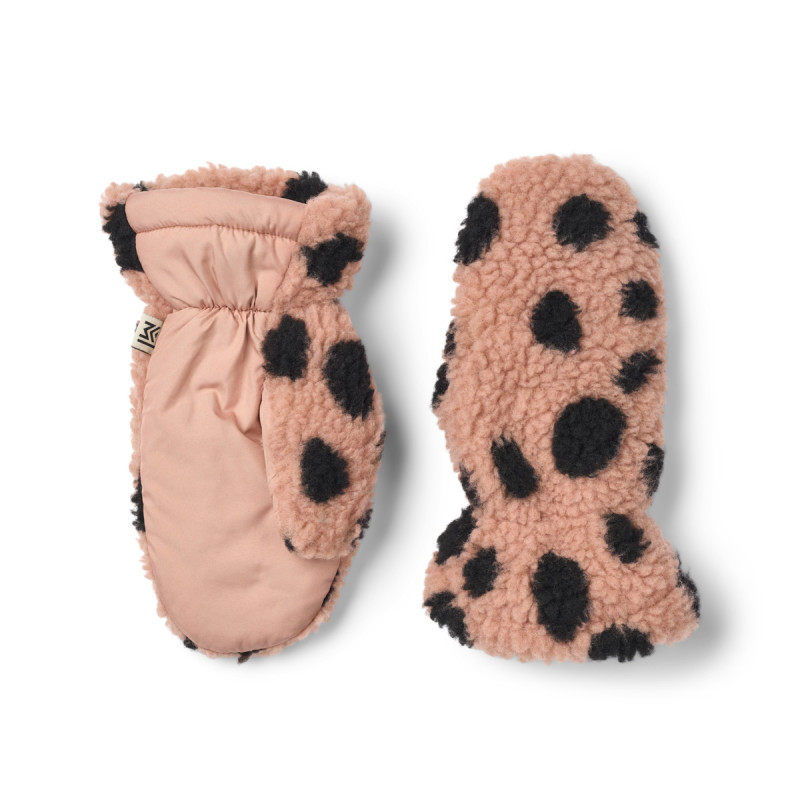 LIEWOOD GRETHE Fleece-Fäustlinge Mega leo spot / Pale tuscany