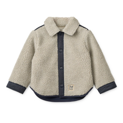 LIEWOOD ELIAN Kinder-Fleecehemd Mist / Classic navy