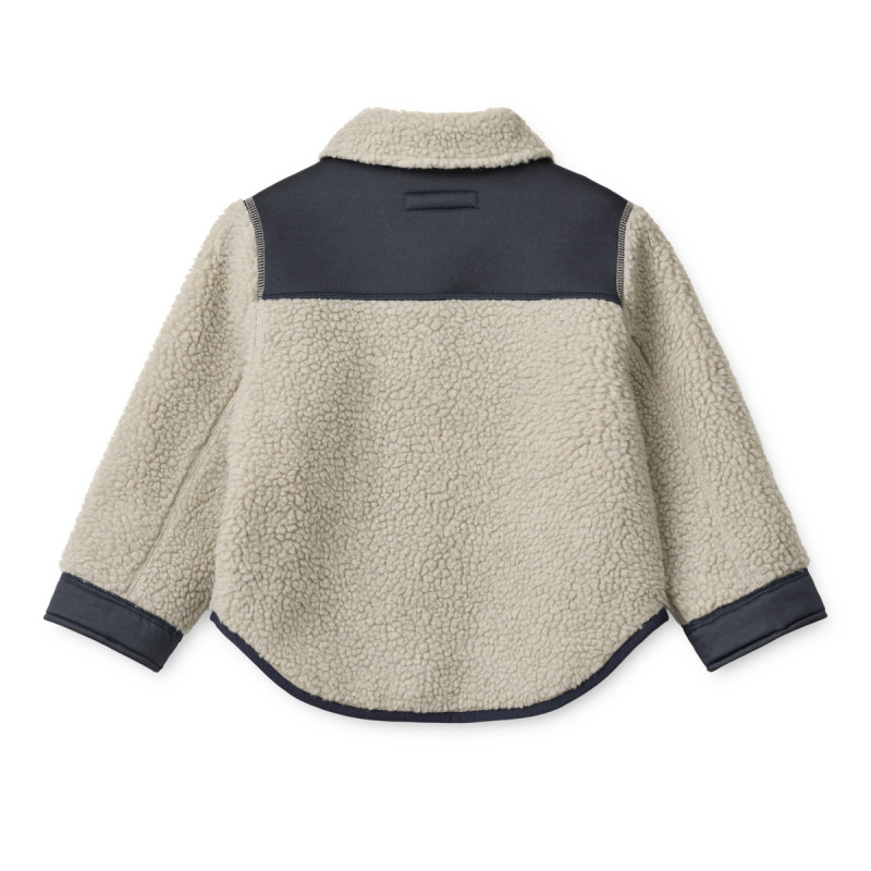 LIEWOOD ELIAN Kinder-Fleecehemd Mist / Classic navy