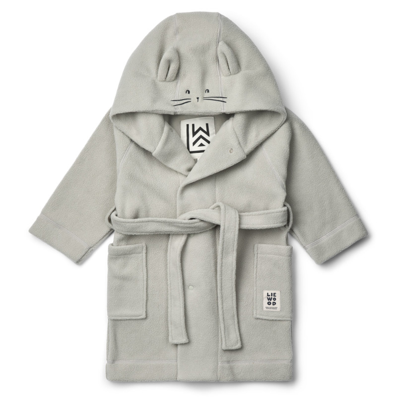 LIEWOOD MINIK Kinder-Fleecebademantel Dove blue