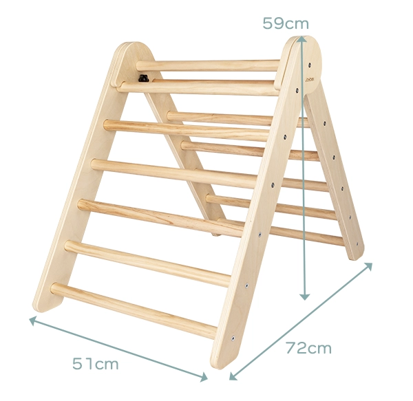 Kletterset Pikler S mit Montessori-Kletterbogen Maße