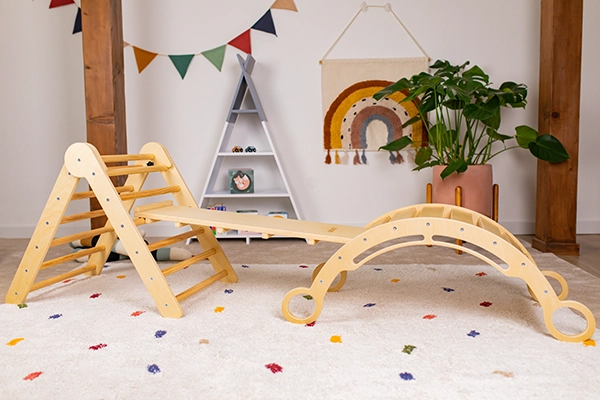 Kletterset Pikler S mit Montessori-Schaukel
