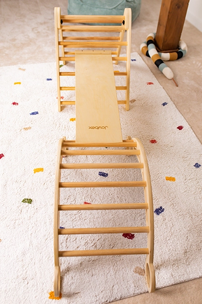 Kletterset Pikler S mit Montessori-Kletterbogen