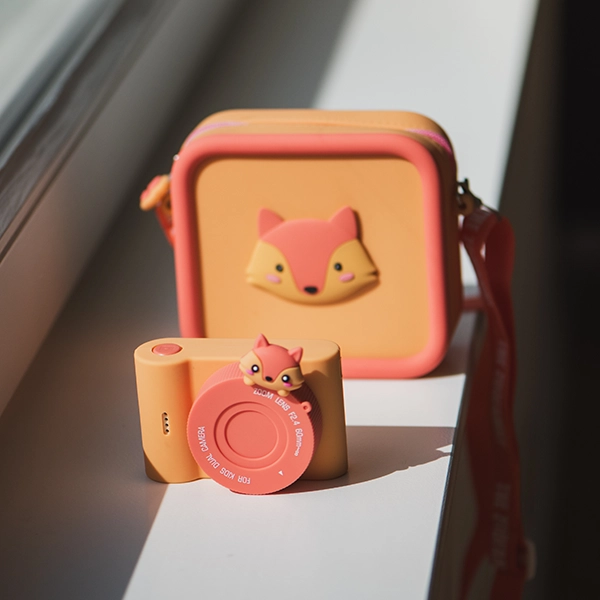 Zoofamily Tasche und Kamera am Fenster