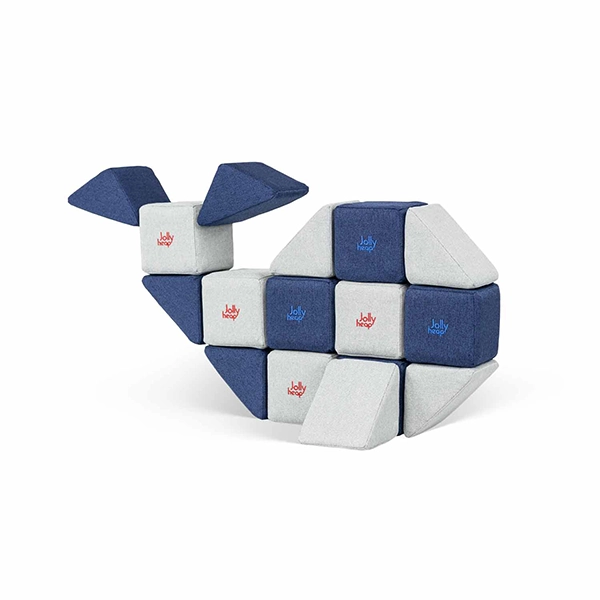 JollyHeap Magnetbausteine Mini Set 24 Blöcke in Walform