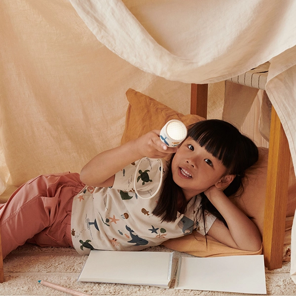 LIEWOOD Kinder-Taschenlampe Peach Sea Shell