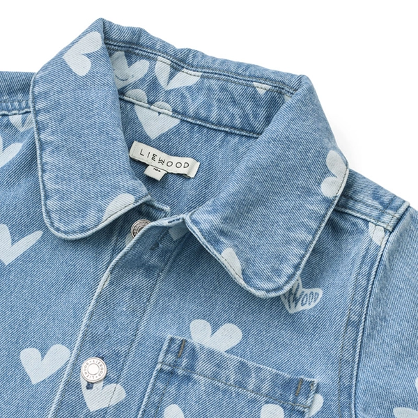 LIEWOOD Kenza Jeans-Overshirt Sweethearts / light blue denim