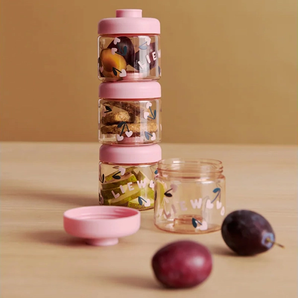 LIEWOOD Dominique Tritan-Behälter für Babynahrung 100 ml 4er-Set Cherry heart / Rosey LIEWOOD Dominique Tritan-Behälter für Babynahrung 100 ml 4er-Set Cherry heart / Rosey