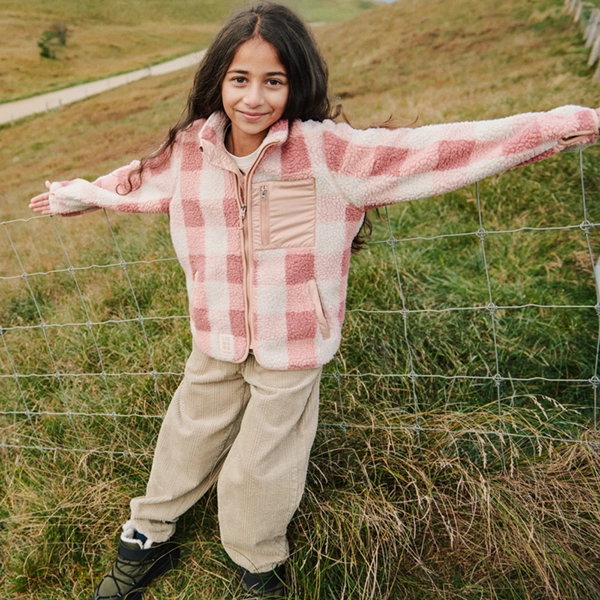 LIEWOOD Kinder Fleecejacke Nolan Mega Check / Rose blush LIEWOOD Kinder Fleecejacke Nolan Mega Check / Rose blush