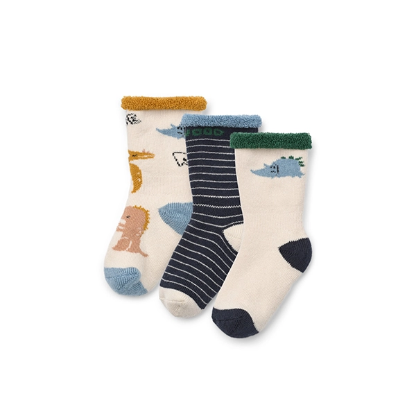 LIEWOOD ELOY Babysocken 3 Paar Dino multi mix